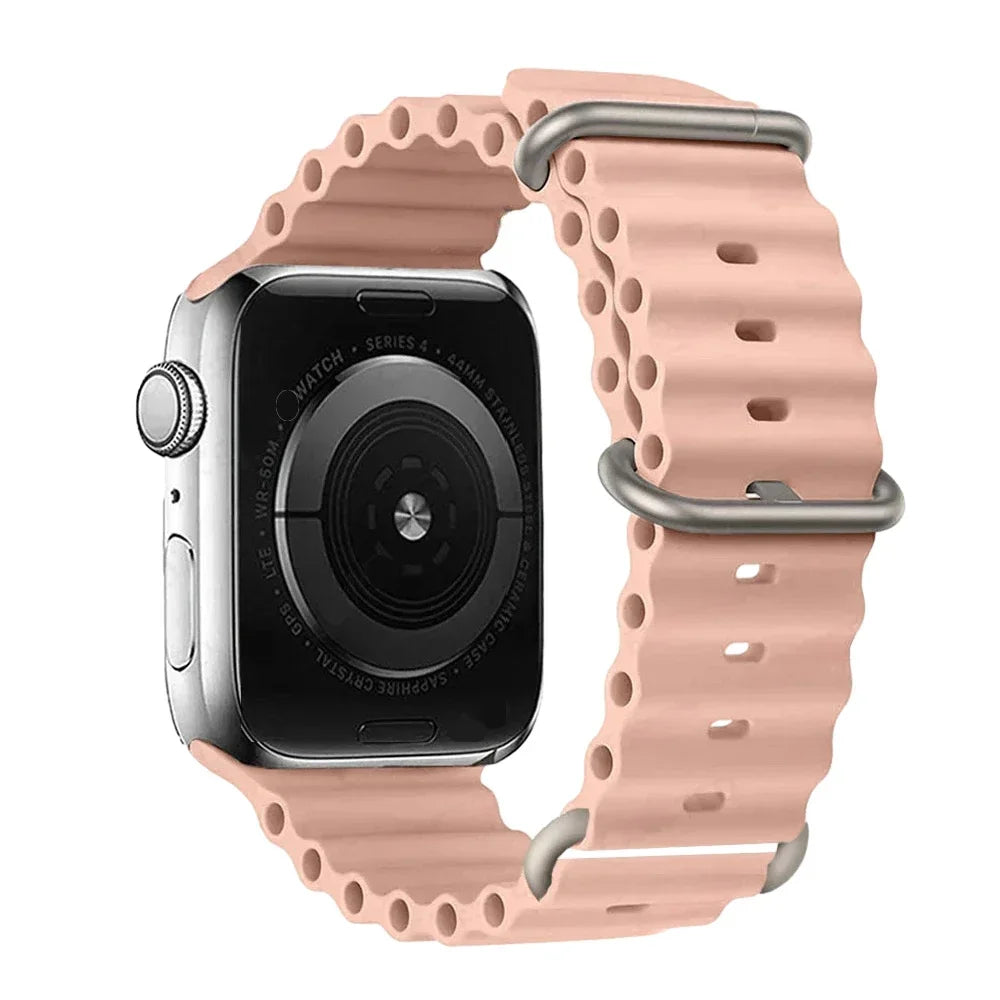Silicone Strap For watch band 44mm 40mm 49mm 45mm 41mm 38mm accessorie correa bracelet iWatch Ultra 2 series 7 6 5 se 8 9