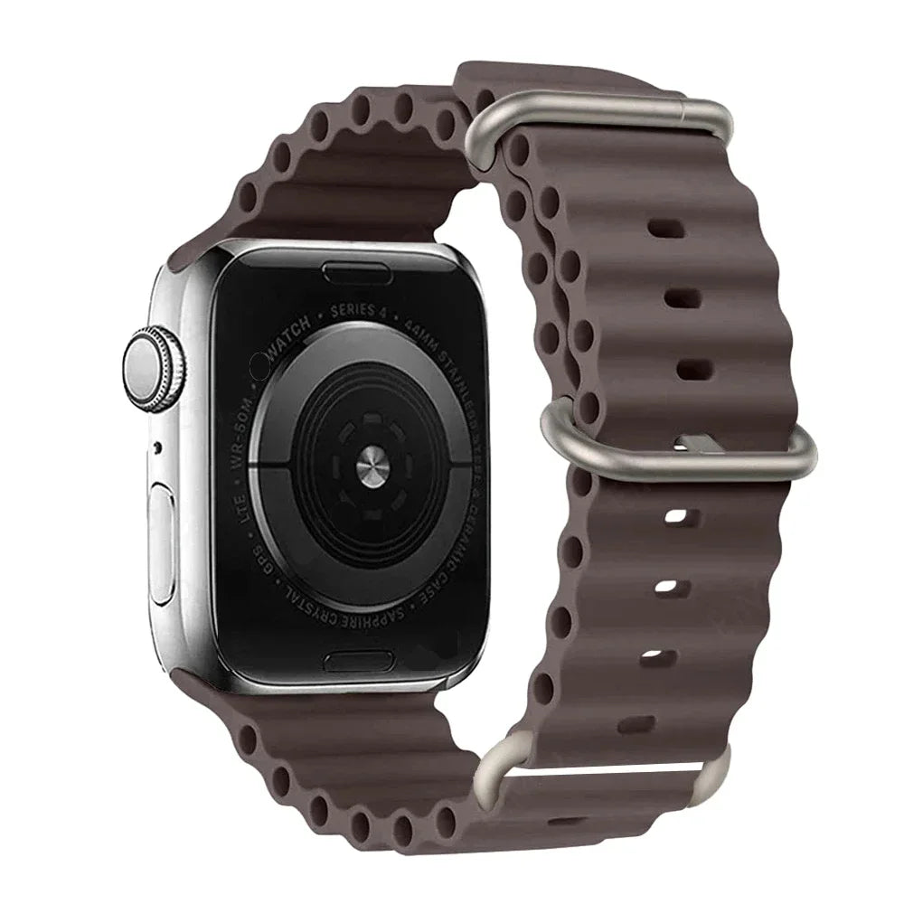 Silicone Strap For watch band 44mm 40mm 49mm 45mm 41mm 38mm accessorie correa bracelet iWatch Ultra 2 series 7 6 5 se 8 9