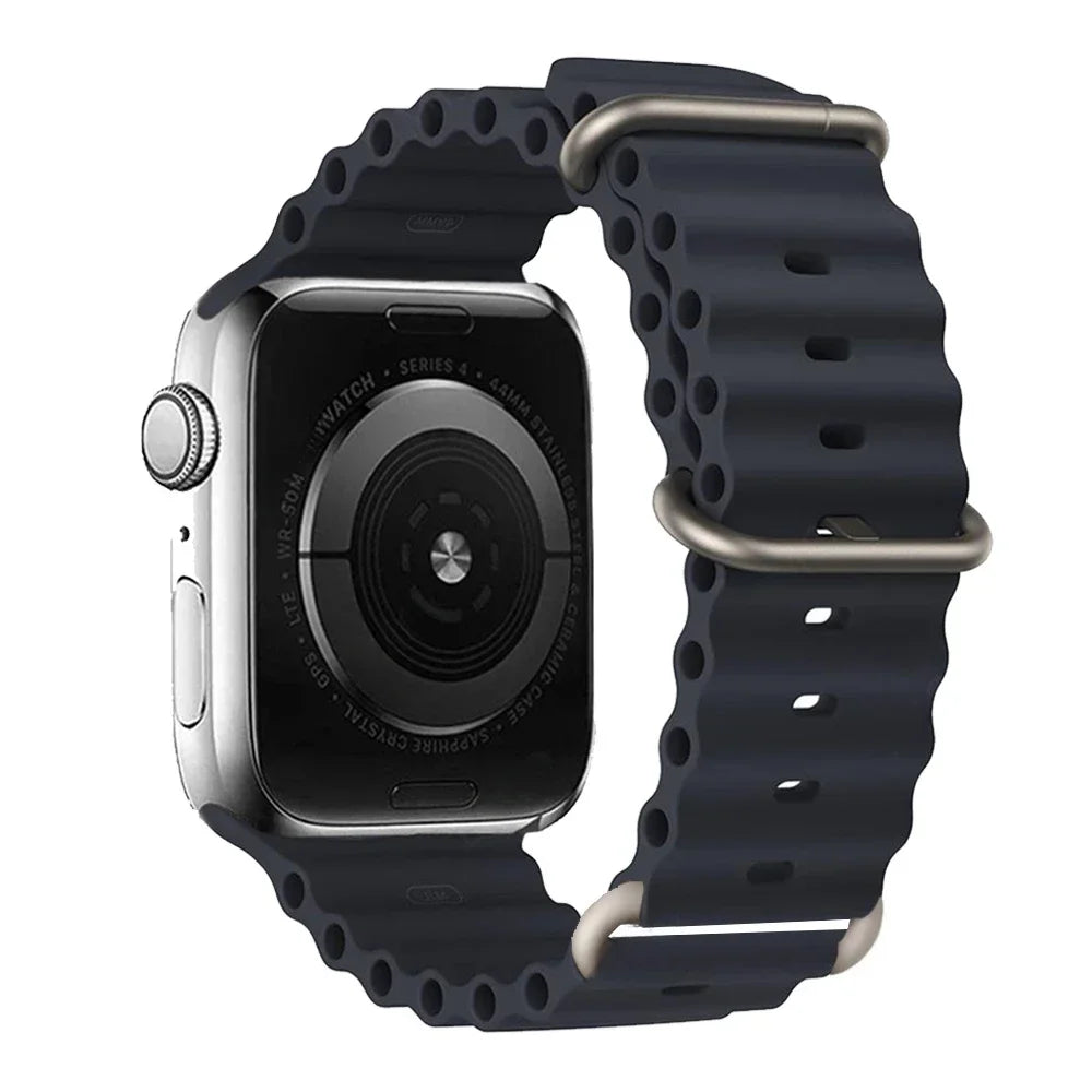 Silicone Strap For watch band 44mm 40mm 49mm 45mm 41mm 38mm accessorie correa bracelet iWatch Ultra 2 series 7 6 5 se 8 9