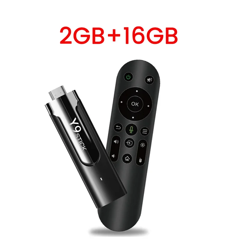 Black Plastic M98 Y9 TV Stick Android 11 S905 HD 4K 3D 2GB +16 GB Dual Wifi Language Remote Control Media Player Smart TV Box-T4