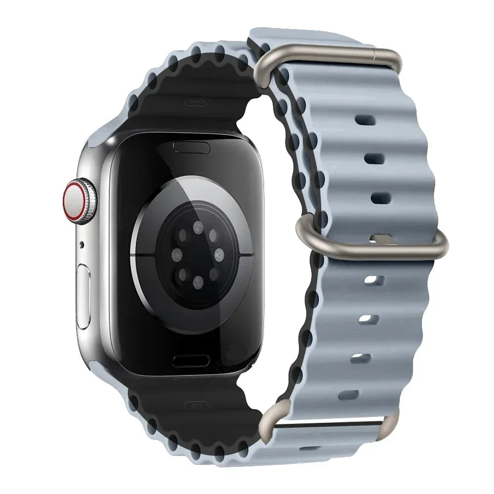 Silicone Strap For watch band 44mm 40mm 49mm 45mm 41mm 38mm accessorie correa bracelet iWatch Ultra 2 series 7 6 5 se 8 9