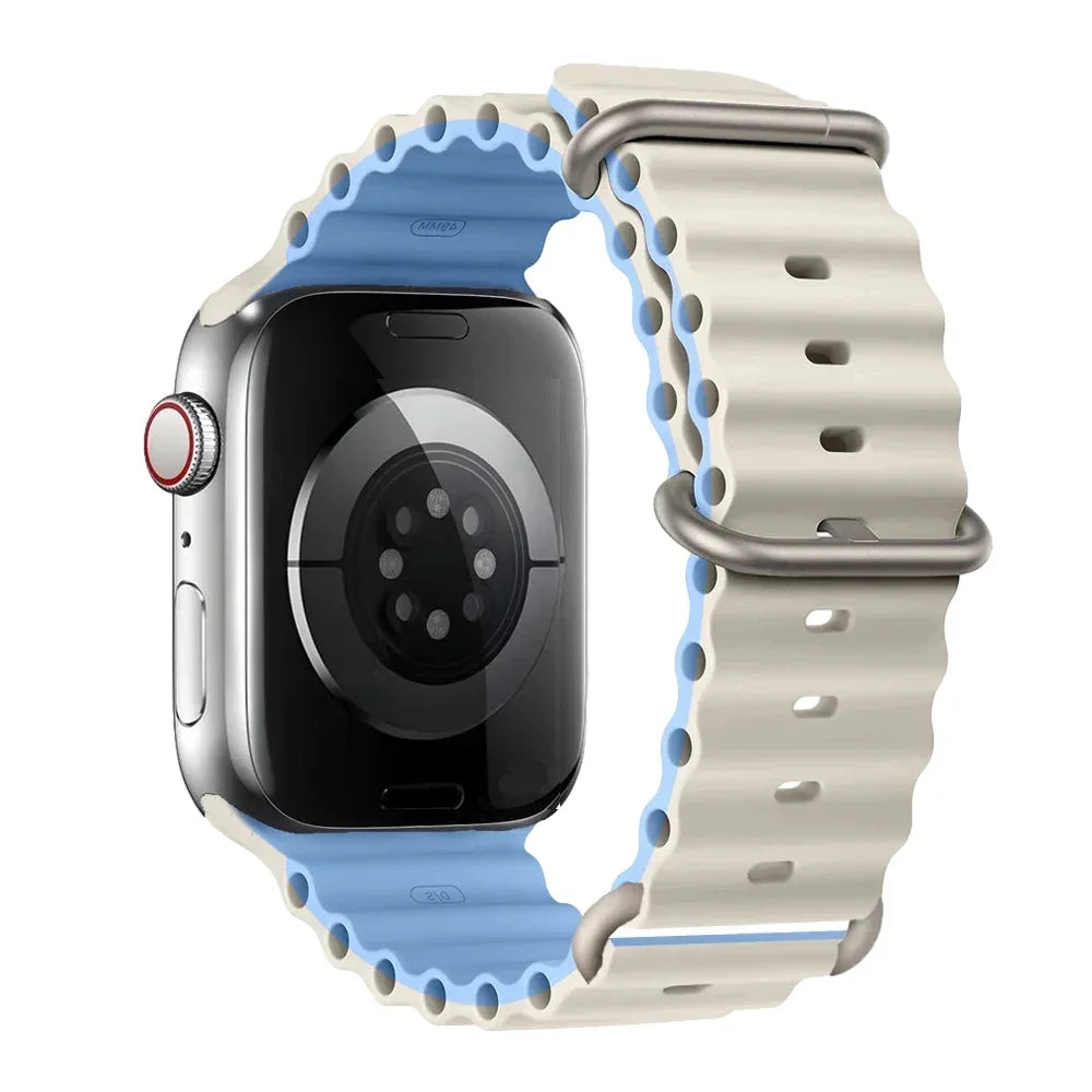 Silicone Strap For watch band 44mm 40mm 49mm 45mm 41mm 38mm accessorie correa bracelet iWatch Ultra 2 series 7 6 5 se 8 9