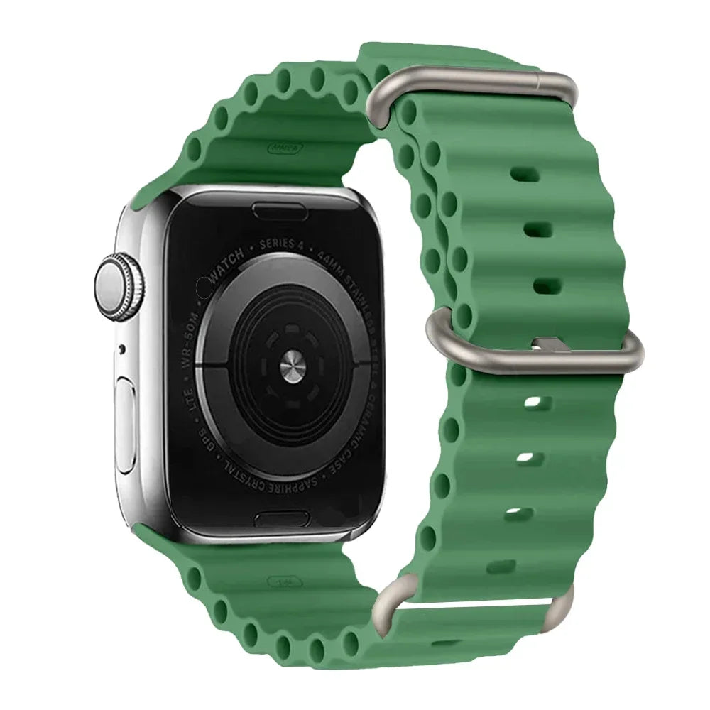 Silicone Strap For watch band 44mm 40mm 49mm 45mm 41mm 38mm accessorie correa bracelet iWatch Ultra 2 series 7 6 5 se 8 9