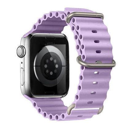 Silicone Strap For watch band 44mm 40mm 49mm 45mm 41mm 38mm accessorie correa bracelet iWatch Ultra 2 series 7 6 5 se 8 9