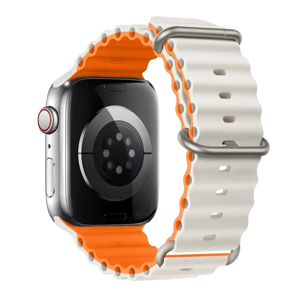 Silicone Strap For watch band 44mm 40mm 49mm 45mm 41mm 38mm accessorie correa bracelet iWatch Ultra 2 series 7 6 5 se 8 9