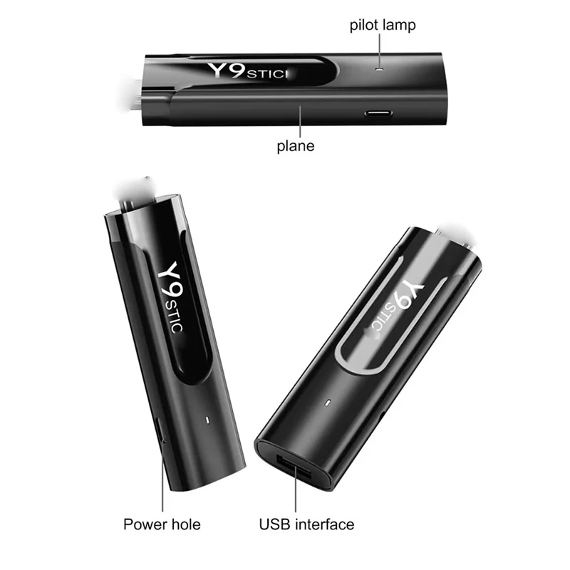 Black Plastic M98 Y9 TV Stick Android 11 S905 HD 4K 3D 2GB +16 GB Dual Wifi Language Remote Control Media Player Smart TV Box-T4