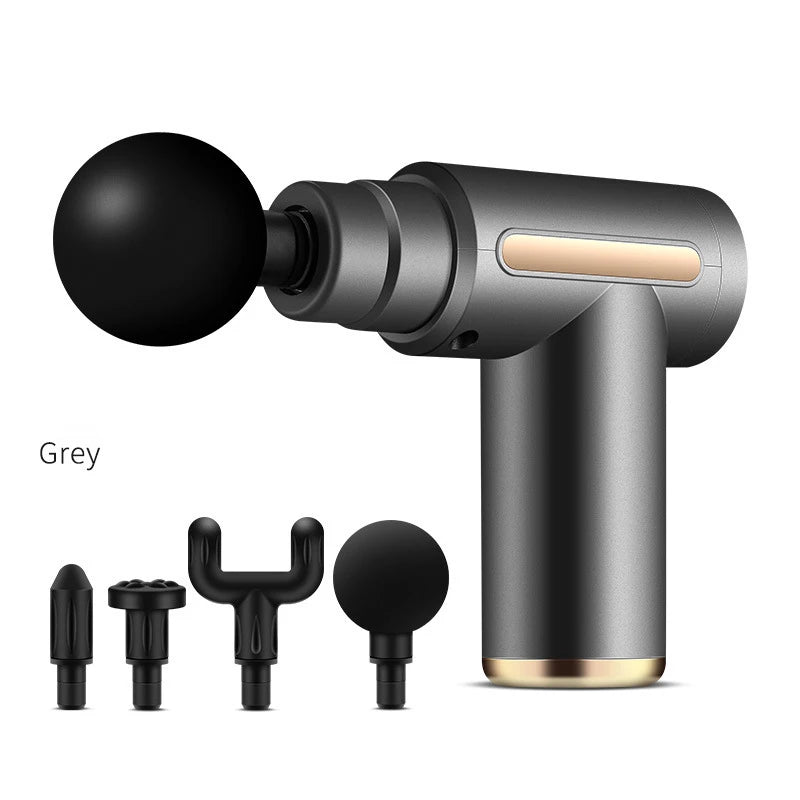 Fascial Massage Gun Electric Percussive Therapy Massager Body Relaxation With 4 Replaceable Head Can Muscle Recovery Gift Giving