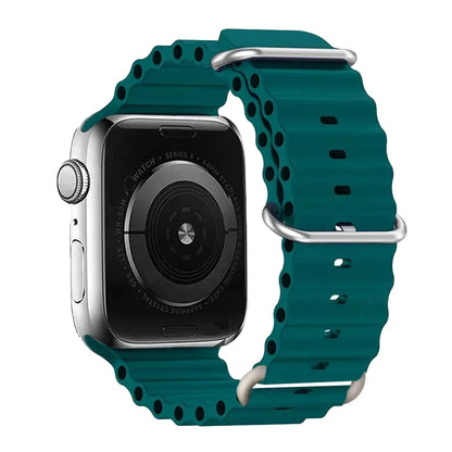 Silicone Strap For watch band 44mm 40mm 49mm 45mm 41mm 38mm accessorie correa bracelet iWatch Ultra 2 series 7 6 5 se 8 9