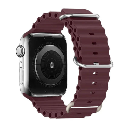 Silicone Strap For watch band 44mm 40mm 49mm 45mm 41mm 38mm accessorie correa bracelet iWatch Ultra 2 series 7 6 5 se 8 9