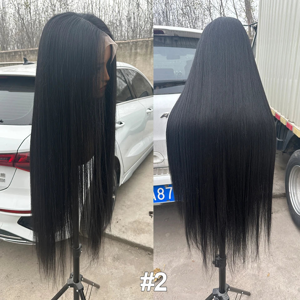 30Inch 13X4 Straight Lace Frontal Wigs Light Brown P12/24 Ombre Colored Pre-pluck Soft Natural High Temperature Cosplay Wigs