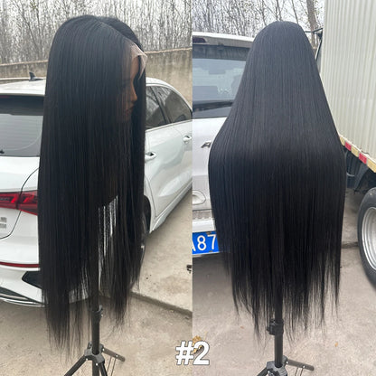 30Inch 13X4 Straight Lace Frontal Wigs Light Brown P12/24 Ombre Colored Pre-pluck Soft Natural High Temperature Cosplay Wigs