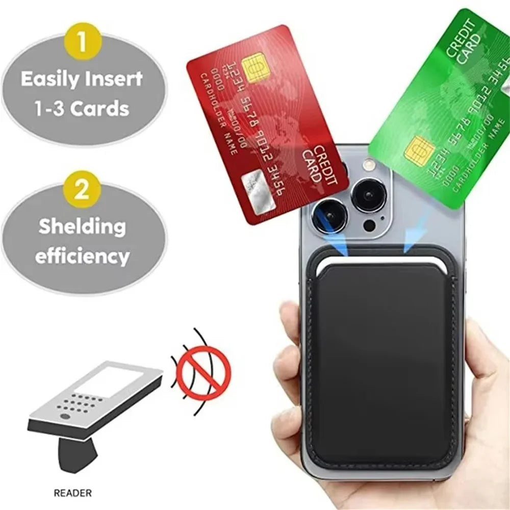 Magnetic Leather Wallet Case for iPhone 15Pro 14 13 16 Pro Max Magsafe Card Holder Luxury Phone Cover Protective Bag Accessories