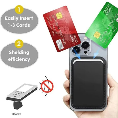 Magnetic Leather Wallet Case for iPhone 15Pro 14 13 16 Pro Max Magsafe Card Holder Luxury Phone Cover Protective Bag Accessories