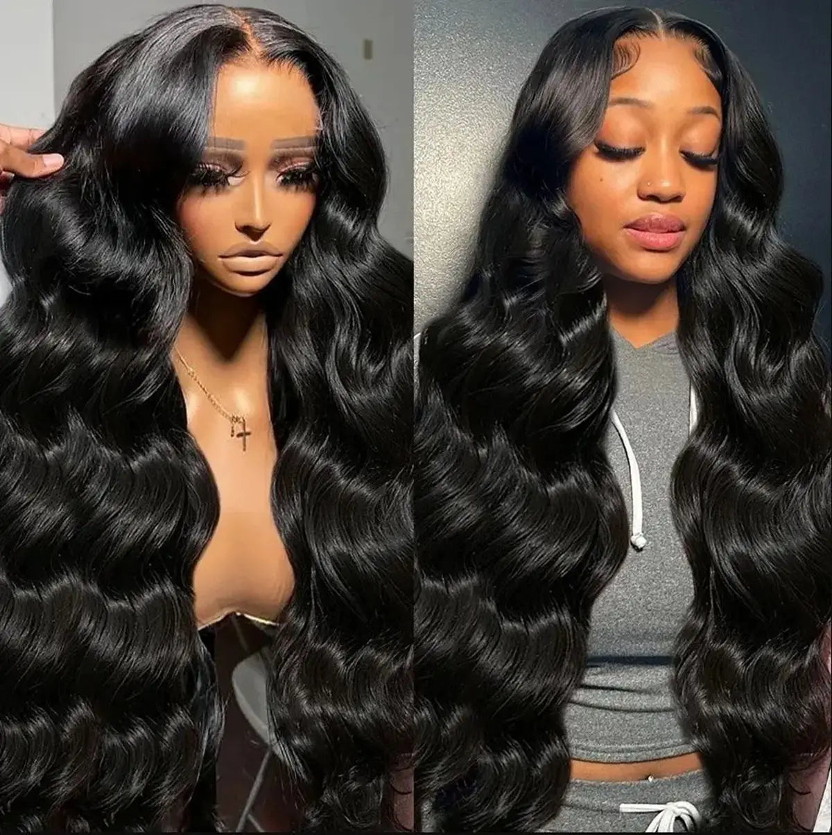 Loose Wave Black Color Synthetic Soft 13X4 HD Lace Frontal Wig For Black Women Prepucked Bleach Knots Glueless Wig Daily Party