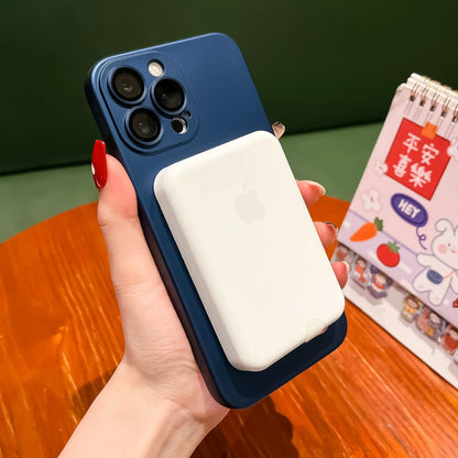 Original For Magsafe Magnetic Case For iPhone 16 13 12 11 14 15 Pro Max Matte Shockproof Cover Wireless Charge Phone Accessories