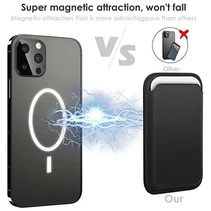 Magnetic Leather Wallet Case for iPhone 15Pro 14 13 16 Pro Max Magsafe Card Holder Luxury Phone Cover Protective Bag Accessories