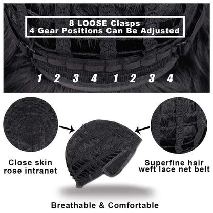 Black Wig  Natural Wigs for Women Short curly Synthetic Wig Daily Party Heat Resistant Hair