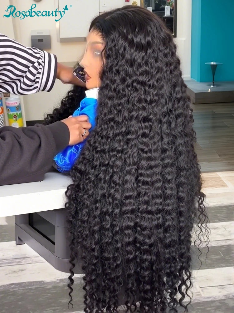 200 Density Curly 360 Full Wigs Loose Deep Wave Hd Lace Frontal Wig 13x6 Brazilian 40 42Inch 13x4 Transparent Lace Front Wig