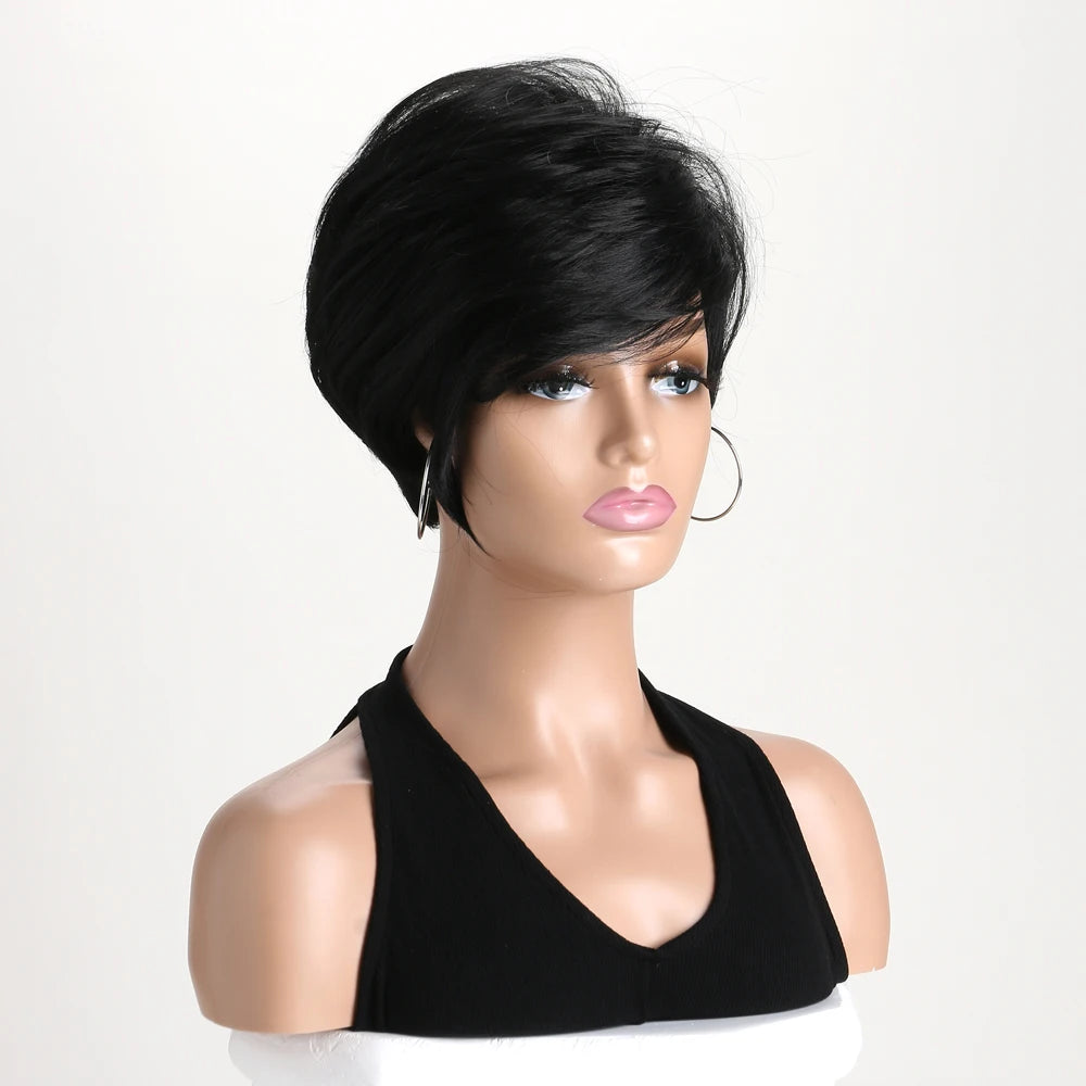 Black Wig  Natural Wigs for Women Short curly Synthetic Wig Daily Party Heat Resistant Hair