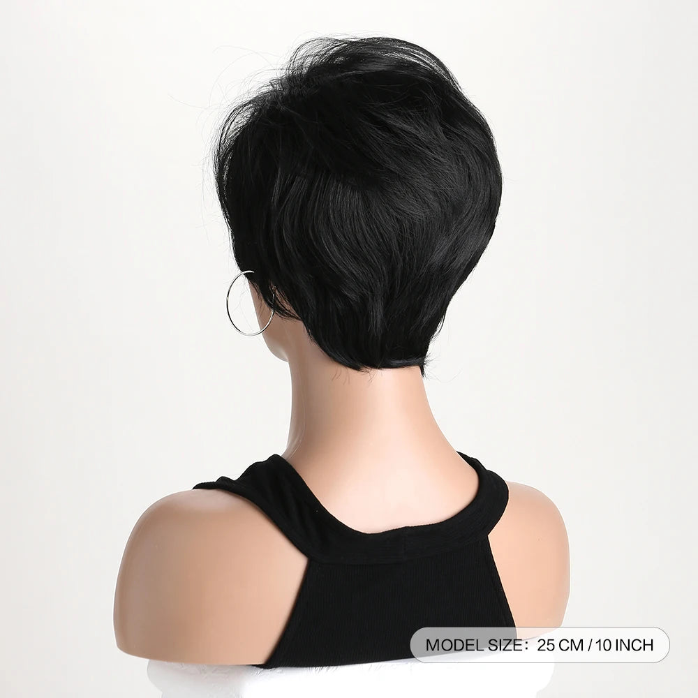 Black Wig  Natural Wigs for Women Short curly Synthetic Wig Daily Party Heat Resistant Hair
