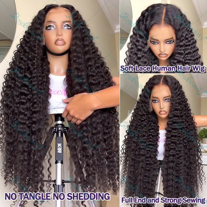 200 Density Curly 360 Full Wigs Loose Deep Wave Hd Lace Frontal Wig 13x6 Brazilian 40 42Inch 13x4 Transparent Lace Front Wig