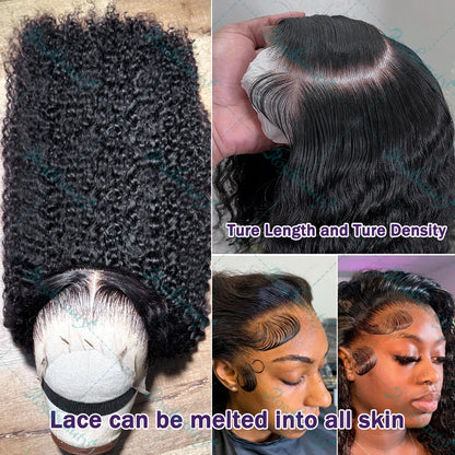 200 Density Curly 360 Full Wigs Loose Deep Wave Hd Lace Frontal Wig 13x6 Brazilian 40 42Inch 13x4 Transparent Lace Front Wig