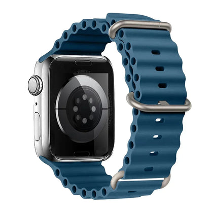 Silicone Strap For watch band 44mm 40mm 49mm 45mm 41mm 38mm accessorie correa bracelet iWatch Ultra 2 series 7 6 5 se 8 9