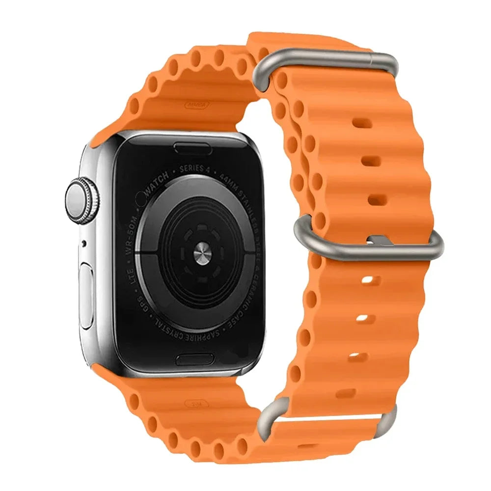 Silicone Strap For watch band 44mm 40mm 49mm 45mm 41mm 38mm accessorie correa bracelet iWatch Ultra 2 series 7 6 5 se 8 9