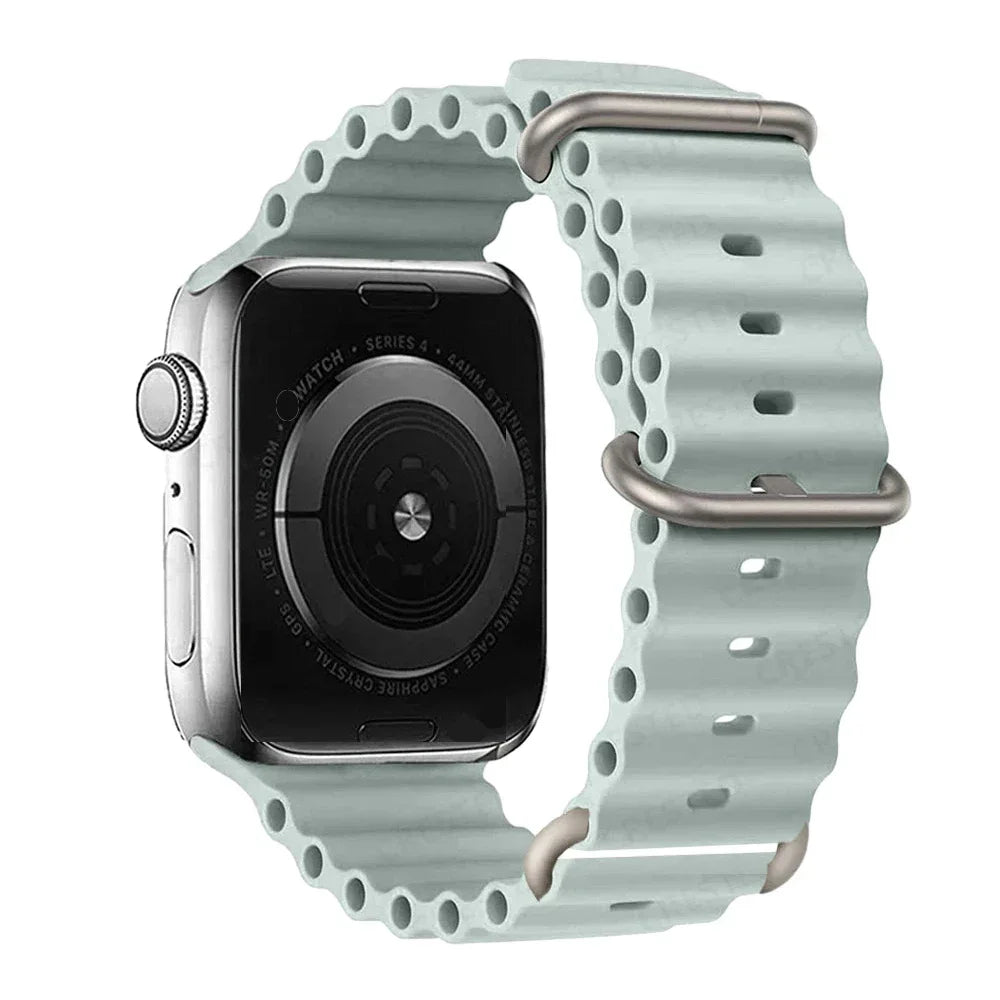 Silicone Strap For watch band 44mm 40mm 49mm 45mm 41mm 38mm accessorie correa bracelet iWatch Ultra 2 series 7 6 5 se 8 9